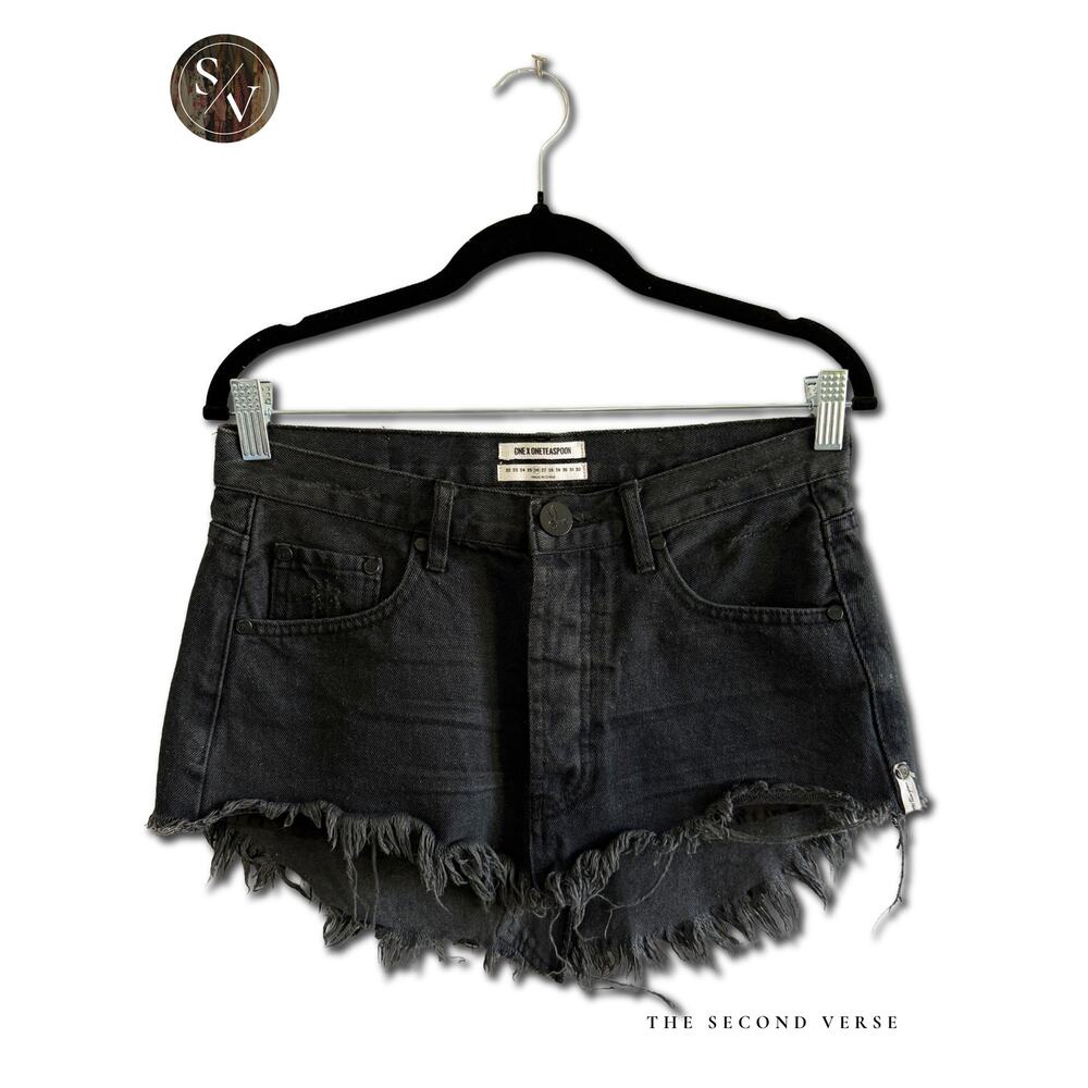 One Teaspoon Black Bonita Low Waist Black Skirt Size 26